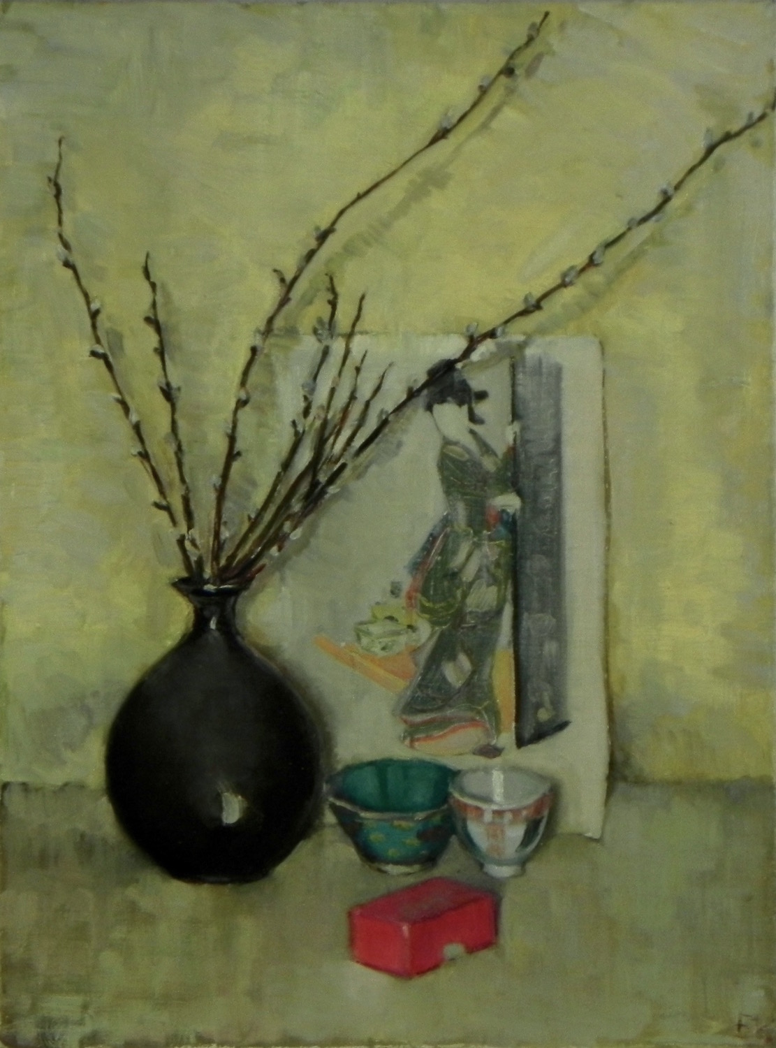 Still Life with Pussy Willows